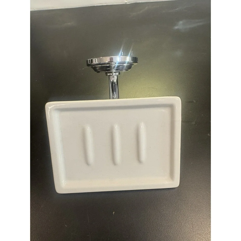Pottery Barn Wall Mounted Soap Dish  Polished Chrome-hardware‎ Not Included